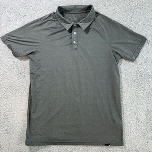 Barbell Apparel Shirt Men's S‎ Grey Polo Short Sleeve Stretch Performance Gym